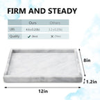 Real Natural Marble Tray for Bathroom, Kitchen and Desktop, Rectangle Genuine - Image 2