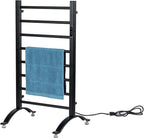 MyGift Hotel Series Matte Black Carbon Steel Towel Warmer Rack by MyGiftHome