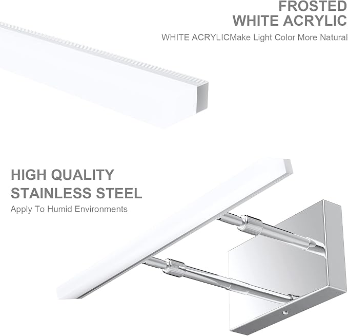 Aipsun 15.7 inch LED Vanity Lights Adjustable Bathroom Wall Light Bathroom - Image 4