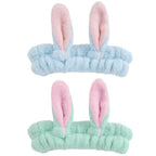 musejoy 2 Pcs Headband Bunny Ears Headband Cute Spa Headbands by musejoy