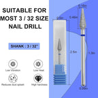 Diamond Safety Bits Small Tapered Electric Nail Drill File Cuticle Cleaner Tool - Image 2