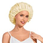 Shower Cap for Women Waterproof Reusable, Large Shower Cap Non-Slip by KAFTERI