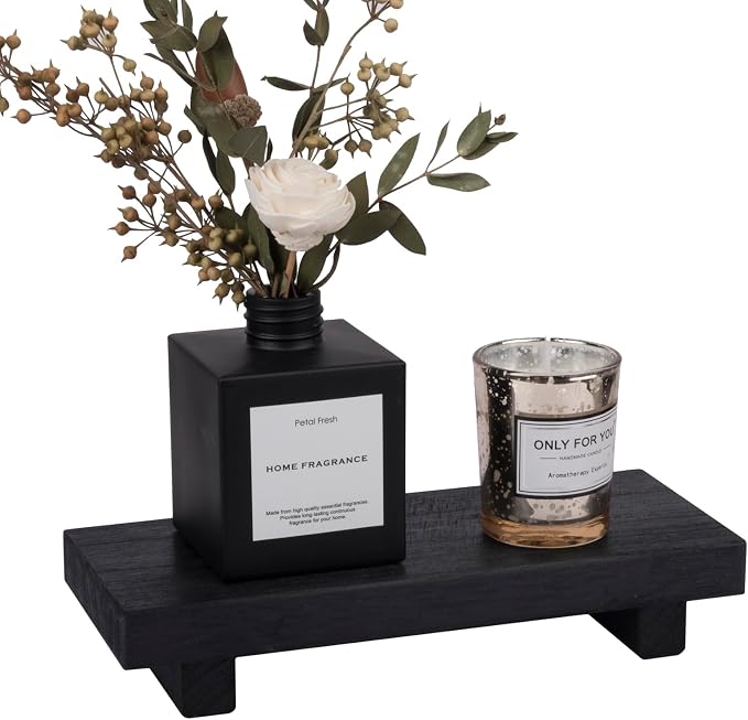 zoocatia Small Wood Tray Pedestal Stand Farmhouse Bathroom Decor Decorative - Image 5