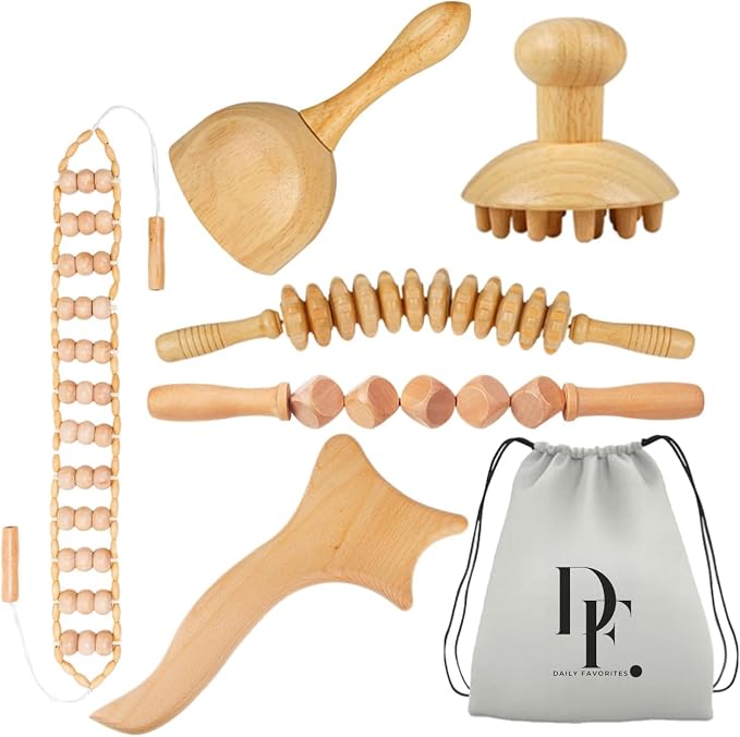 6-in-1 Wood Therapy Massage Tools – Lymphatic Drainage Massager Maderoterapia by DailyFavorites