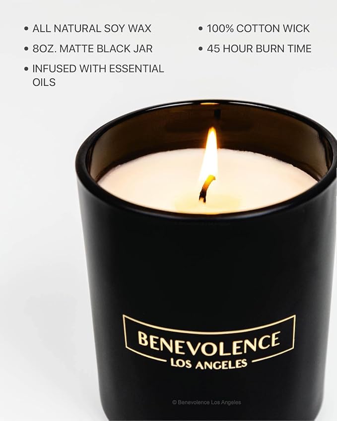 Benevolence LA Eucalyptus & Chamomile Christmas Scented Candles | Soy Candles - Image 3