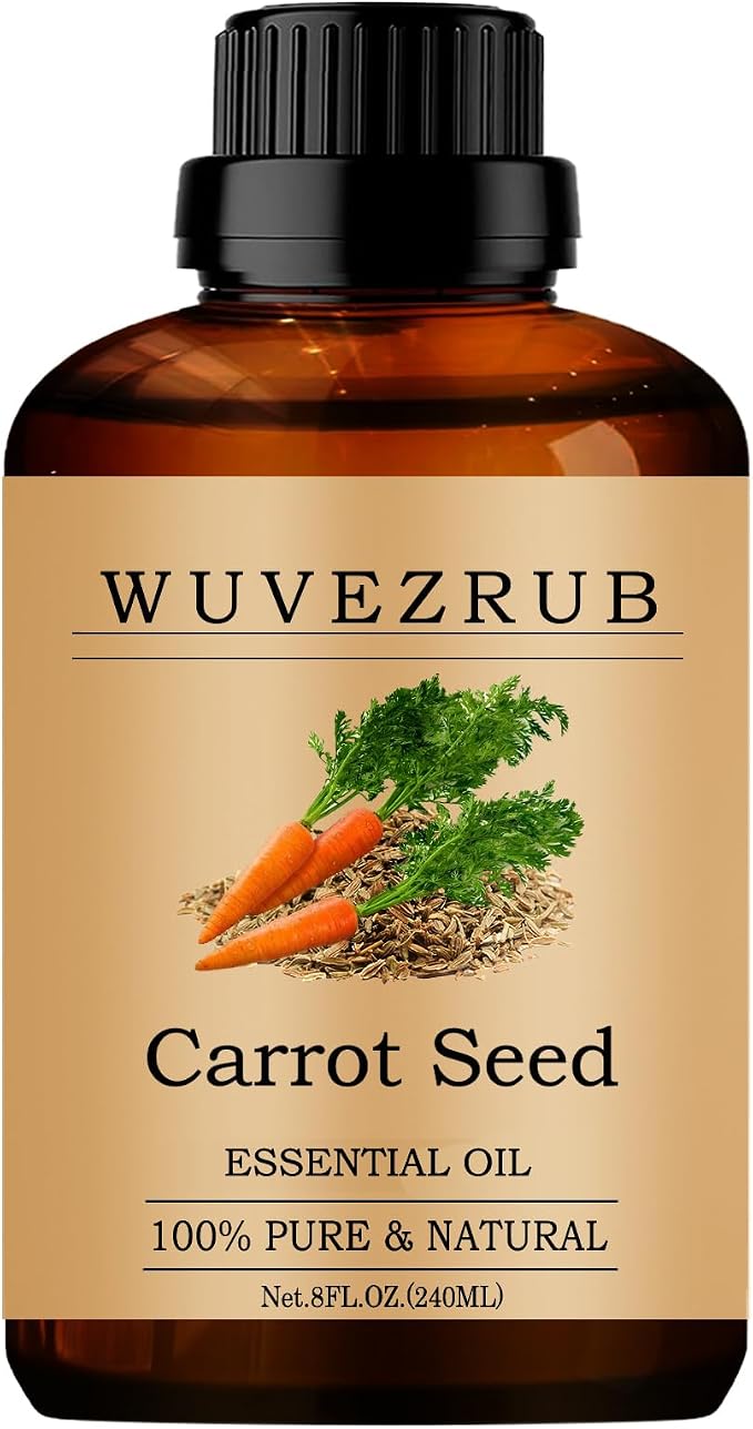 Carrot Seed Essential Oils, 240ML 100% Pure and Natural Essential Oil by WUVEZRUB