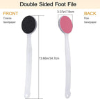 2Pcs Foot File Callus Remover 13.7" Long Handle, 2-in-1 Foot Scrubber - Image 6