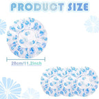 18Pcs Plastic Shower Caps for Women Waterproof Bath Caps Bathing Hair Cap - Image 2