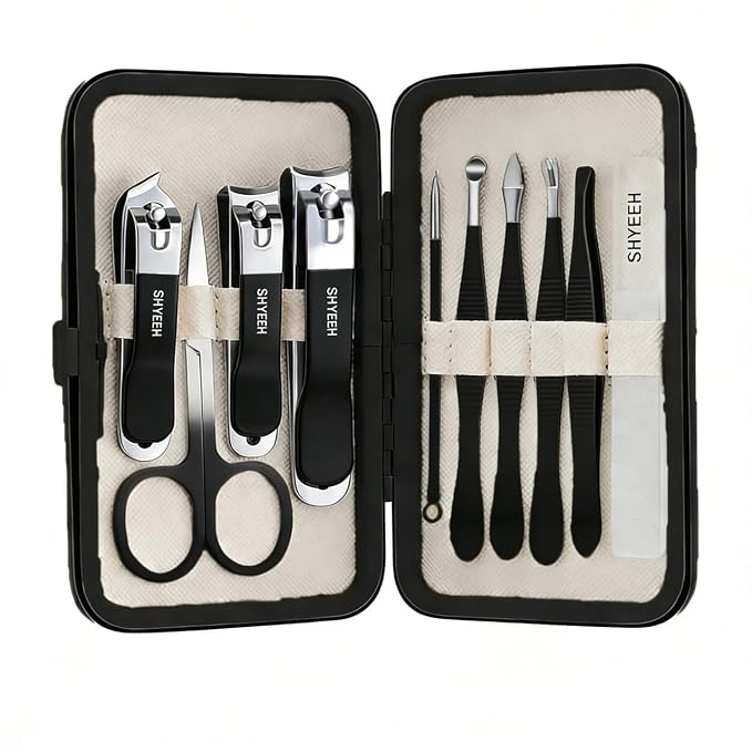 Manicure Set, Portable Mini Manicure and Pedicure Kit, Travel Grooming Nail Kit by SHYEEH