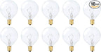 Simba Lighting Small Globe G16.5 Round Bulb 40W E12 Candelabra Base by SimbaLighting