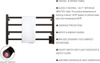 HEATGENE Towel Warmer 4 Bar Towel Dryer Wall-Mounted Plug-in Bath Towel Heater - Image 4