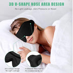 BeeVines Sleep Mask, 2 Pack 3D Contoured Sleeping Eye Masks - Image 5