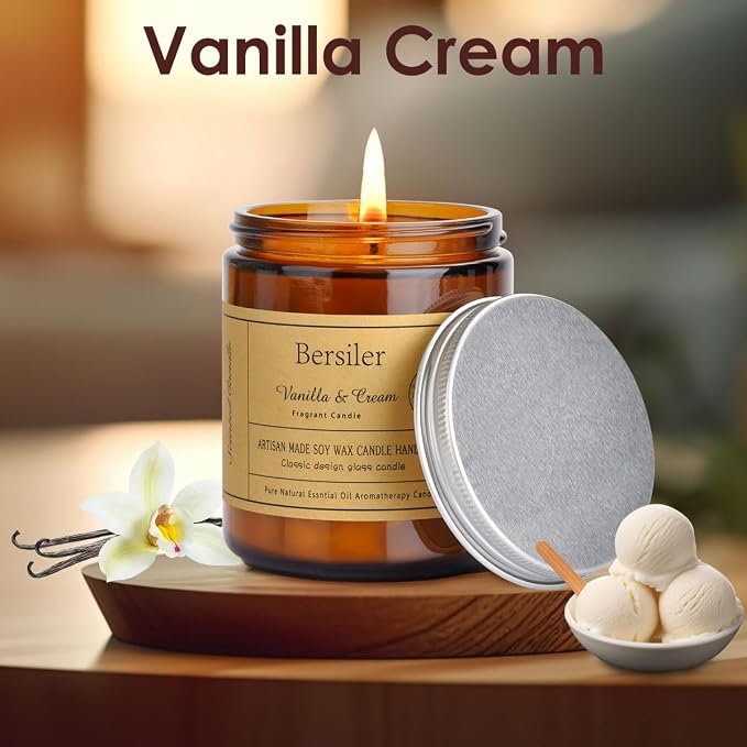 Vanilla Cream Scented Candles, Candles - Image 2