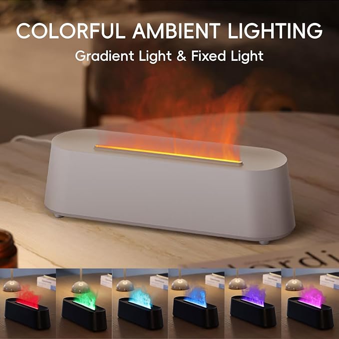 YALEDI Essential Oil Diffuser, Fireplace Flame Fire Oil Diffuser, 250ml Cool - Image 3