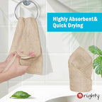 Orighty 6 Pack Brown Hand Towels - Image 5