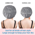 Jumbo Size Shower Cap 2 PCS Waterproof Shower Caps - Image 9