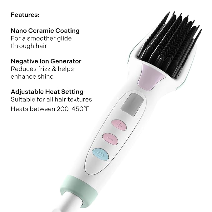 Mane Get Ur Sleek On Hair Straightener Brush - Image 3