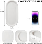 Koville Natural Marble Tray for Bathroom Decor Countertop, Vanity Tray Italy - Image 2