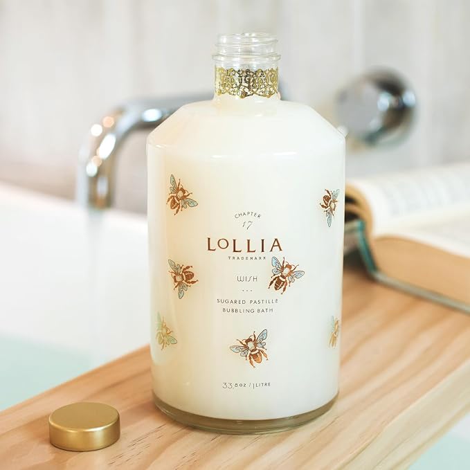 LOLLIA Wish Bubble Bath, 33.8 fl oz, Vanilla Bean, Rice Flower, Jasmine Leaves - Image 5