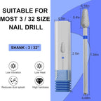 Diamond Tapered Cuticle Nail Drill Bits, Pro Electric Nail Bit - Image 2