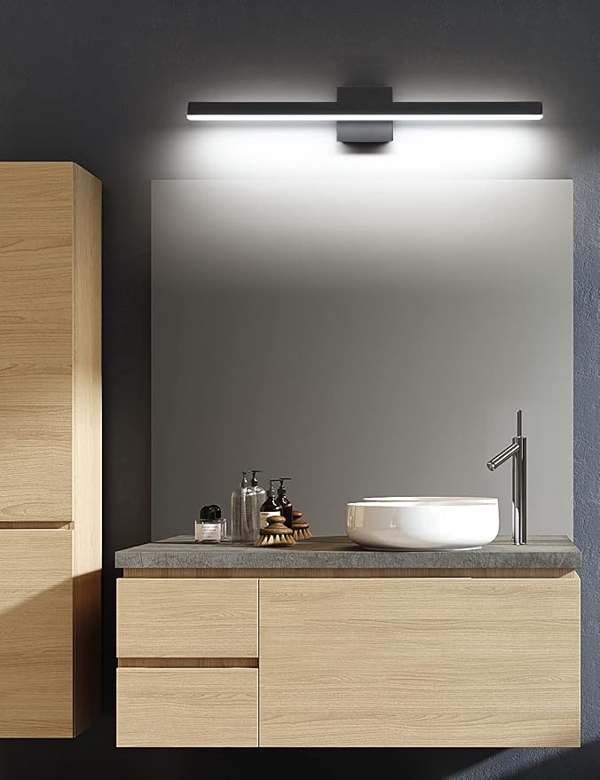 Joossnwell Modern Vanity Light Fixtures Matte Black Aluminum Bar Lighting - Image 3