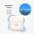 Calyan Wax Co. Seaside & Citrus 3 Wick Scented Candle - Image 2