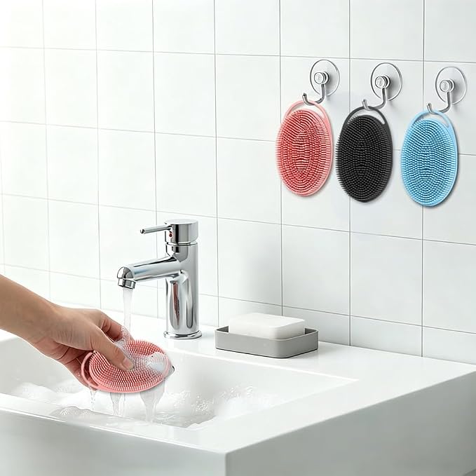 Silicone Body Scrubber 3 Pack Silicone Loofah Exfoliating Body Scrubber Soft - Image 5
