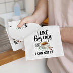 2PCS Coffee Kitchen Towels, Funny Farmhouse Rustic Reusable Absorbent Waffle - Image 3