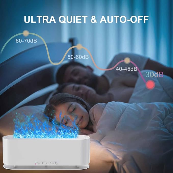 2025 Upgraded Flame Fire Diffuser Humidifier, 7 Colors Changing Oil Diffuser - Image 3
