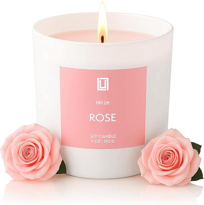 Lulu Candles | Smells Like Roses | Luxury Scented Soy Jar Candle | Hand Poured by LULUCANDLES