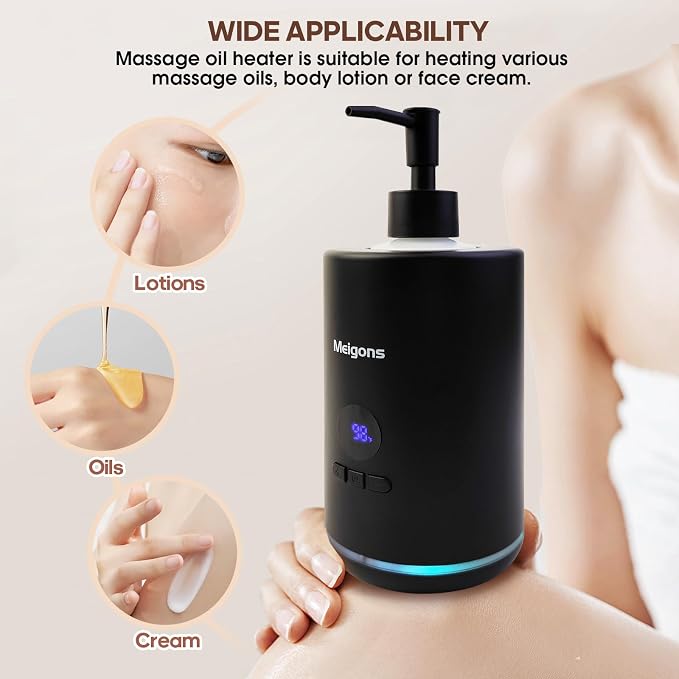Oil Warmer for Massage, Massage Oil Warmer, Body Oils Heater for Spa, Salon and - Image 3