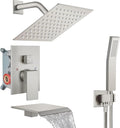 Midanya Shower System with Tub Spout, Bathtub Shower Faucet Set with Square by Midanya
