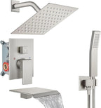 Midanya Shower System with Tub Spout, Bathtub Shower Faucet Set with Square by Midanya