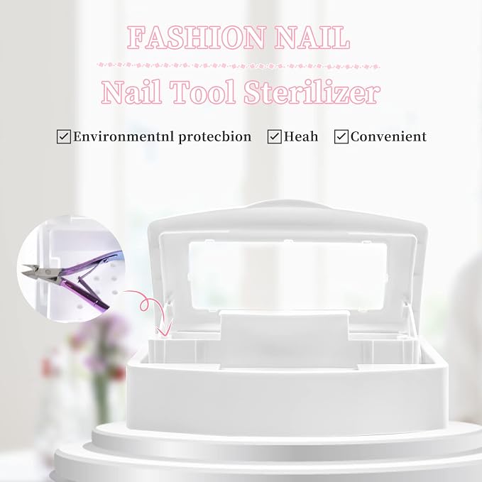 Nail Tool Sterilizer Box, Plastic Sterilizing Tray, Plastic Clean Sterilizing - Image 3
