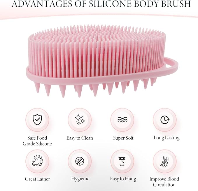 Silicone Body Scrubber, Silicone Loofah, Exfoliating Silicone Shower Scrubber - Image 3