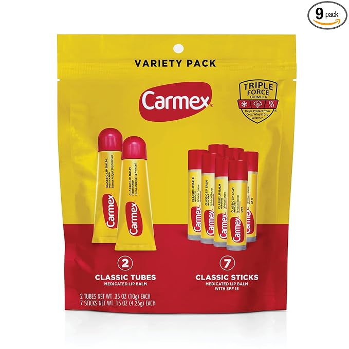 Carmex Classic Medicated Lip Balm Pack, Lip Moisturizer by Carmex