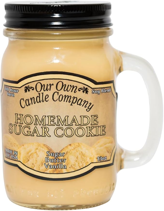 Our Own Candle Company Homemade Sugar Cookie Scented Mason Jar Candle, 100 Hour by OurOwnCandleCompanycandles