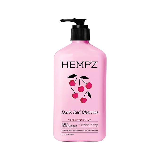 Hempz Cherry Body Lotion, Ultra Hydrating Daily Moisturizer, Self Care by Hempz