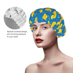 Rubber Ducks Shower Cap For Women Reusable Waterproof Double Layers Bath Cap - Image 3