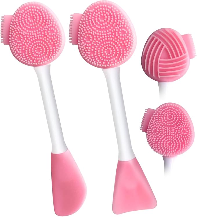 MUIIGOOD 2pcs Silicone Face Scrubber Face Mask Brush Exfoliating Lip Cleansing by MUIIGOOD