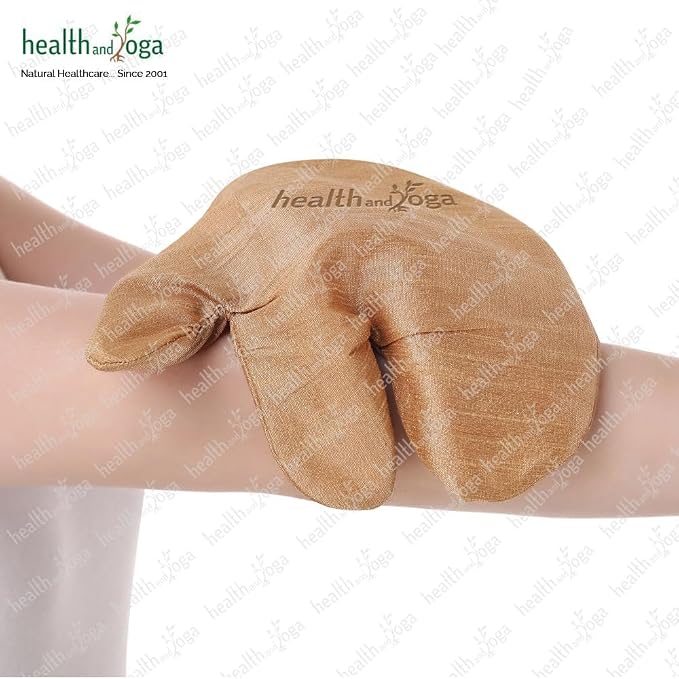 HealthAndYoga™ Silk Garshana Ayurvedic Massage Gloves - Image 8