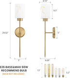 Gold Wall Sconces Set of 2 - Image 5