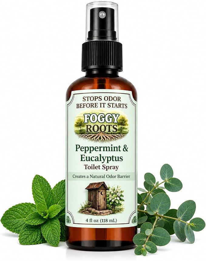 Peppermint & Eucalyptus Pre-Toilet Spray – Stops Odor Before It Starts by FoggyRoots