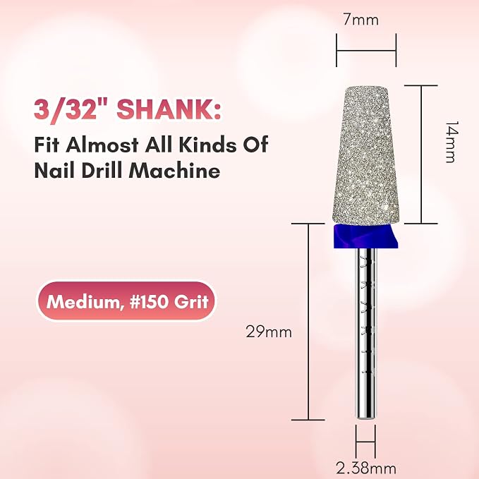 Makartt Electric Nail Drill Bits: Tapered Barrel Carbide Diamond Sanding Bit - Image 4