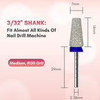 Makartt Electric Nail Drill Bits: Tapered Barrel Carbide Diamond Sanding Bit - Image 4