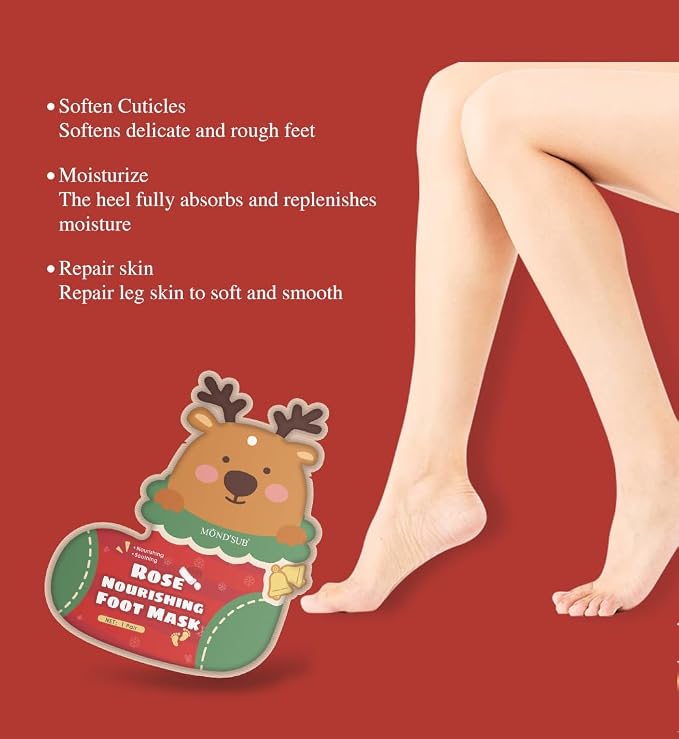 MOND'SUB Christmas Hand and Foot Mask, Moisturizing & Repairing, Self Care Gifts - Image 4