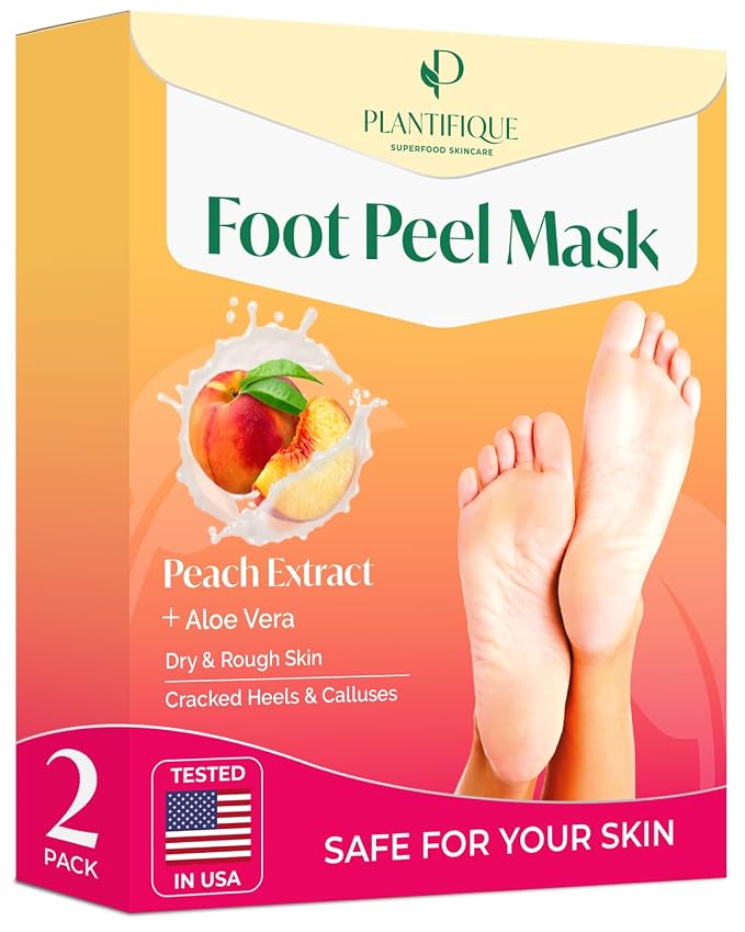 PLANTIFIQUE Foot Peeling Mask 2 Pack | Dermatologically Tested Repairs Heels & by Plantifique