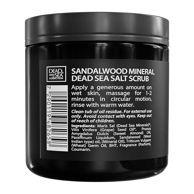 Salt Body Scrub Sandalwood For Men – Moisturizes, Exfoliates & Nourishes Skin – - Image 8