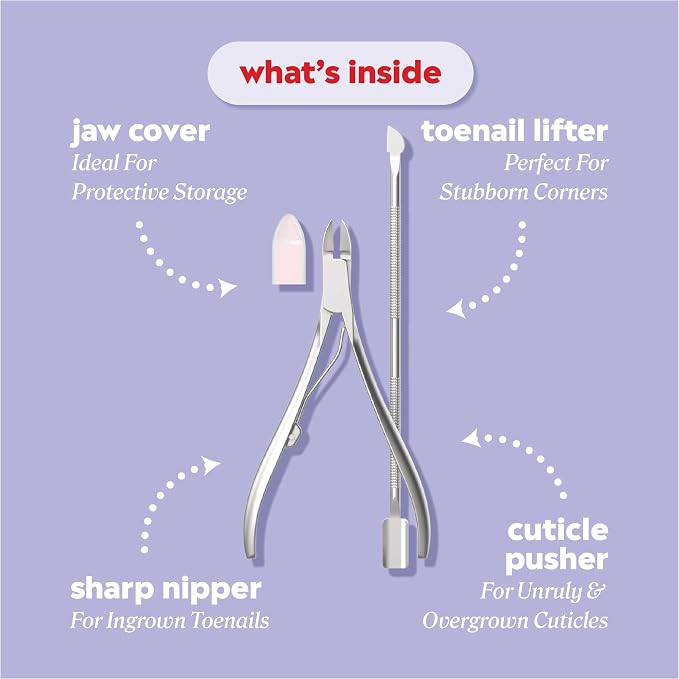 Onyx Professional 3 Piece Thick Toenail Grooming Kit - Image 4