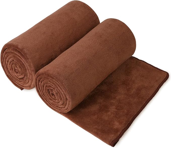 JML Large Bath Towels Set of 2, Fast Drying Microfiber Bathroom Towel by JML